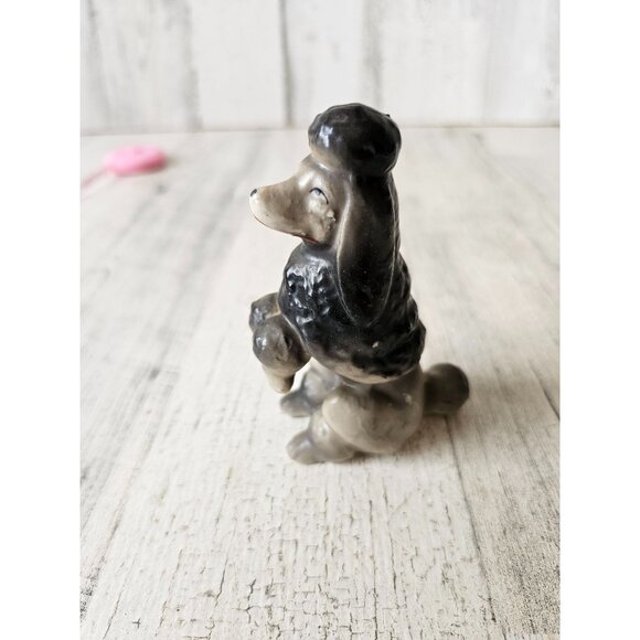 Porcelain vintage poodle figurine statue Japan puppy dog begging - Picture 2 of 9